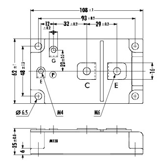 1MBI400NP-120 Outline Drawing